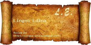 Linges Edina névjegykártya